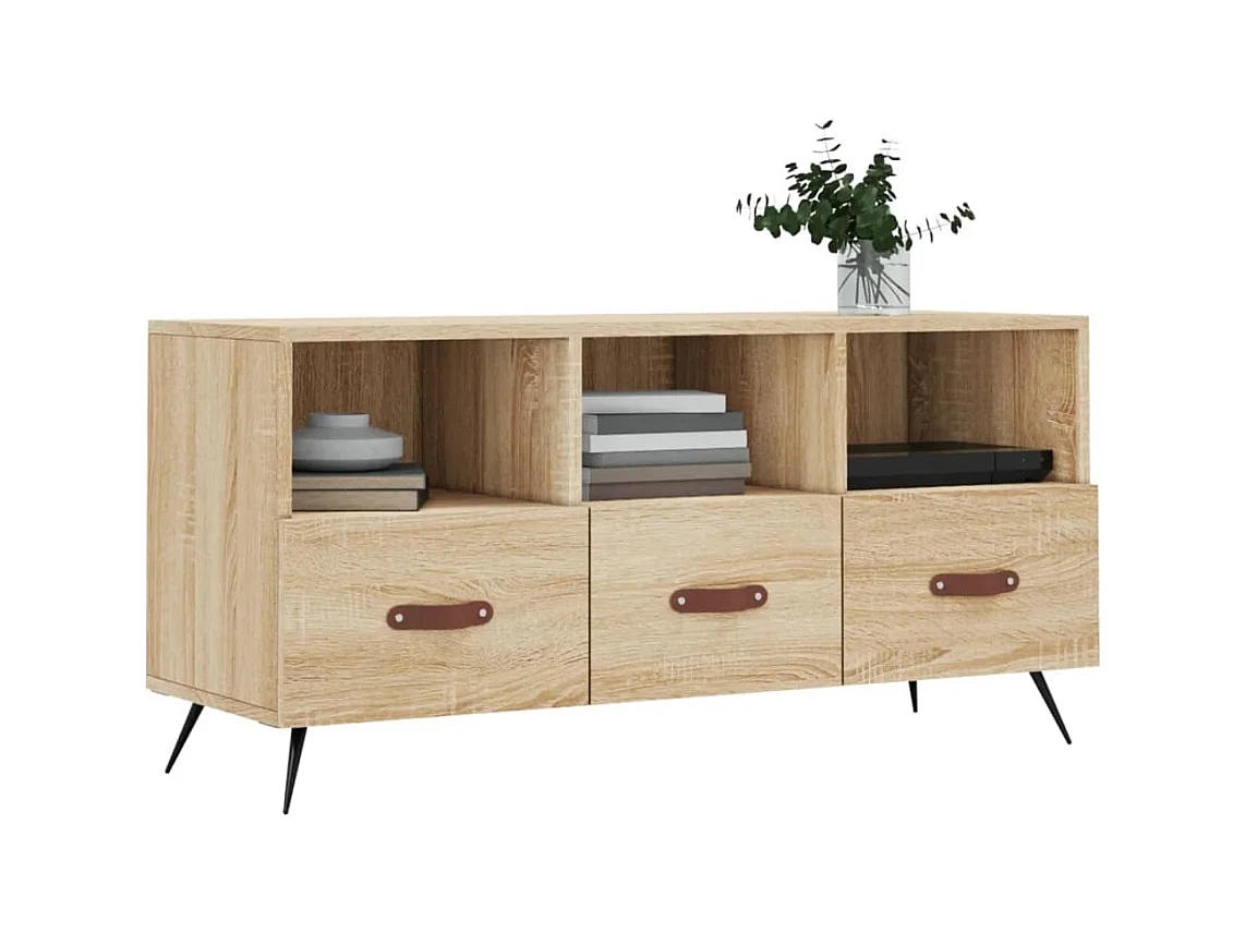 Meuble TV chêne sonoma 102x36x50 bois d'ingénierie