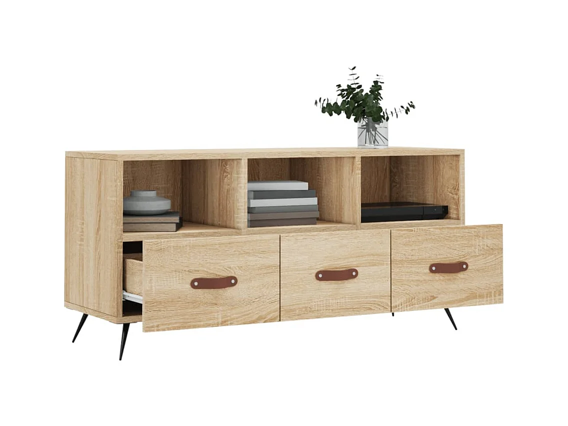 Meuble TV chêne sonoma 102x36x50 bois d'ingénierie