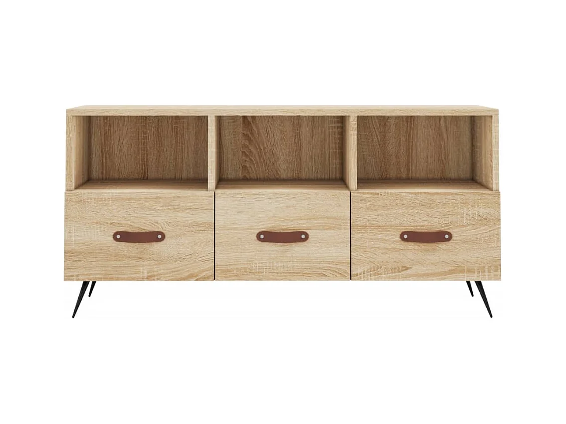 Meuble TV chêne sonoma 102x36x50 bois d'ingénierie