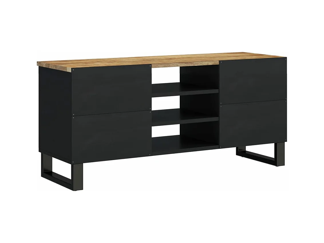 Meuble TV 100x33x46 bois de manguier et d'ingénierie
