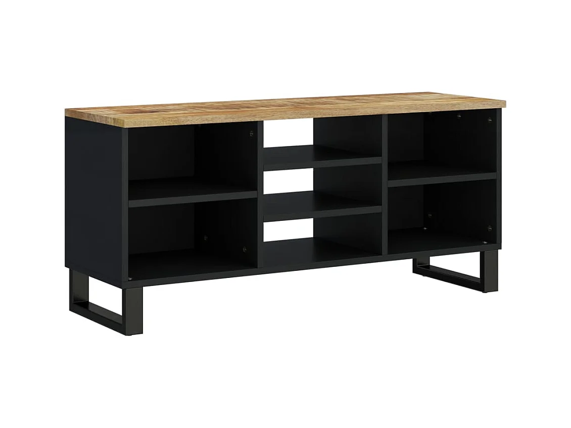 Meuble TV 100x33x46 bois de manguier et d'ingénierie