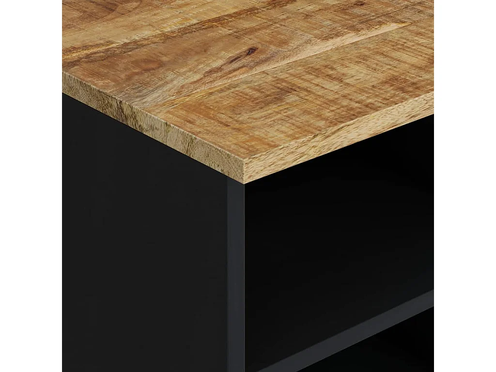 Meuble TV 100x33x46 bois de manguier et d'ingénierie