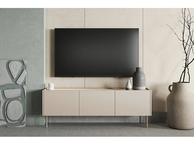TV-meubel 3 deuren 1 lade met metalen voet 170x60 cm