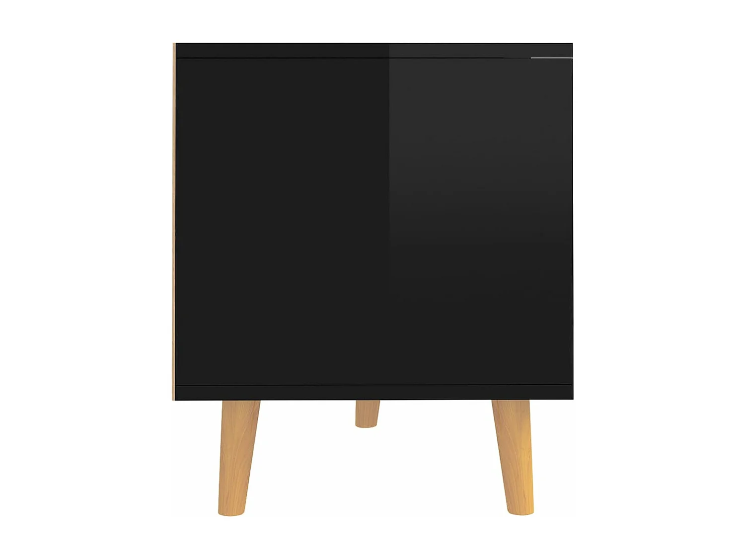 Meuble TV Noir brillant 90x40x48,5 Scandy