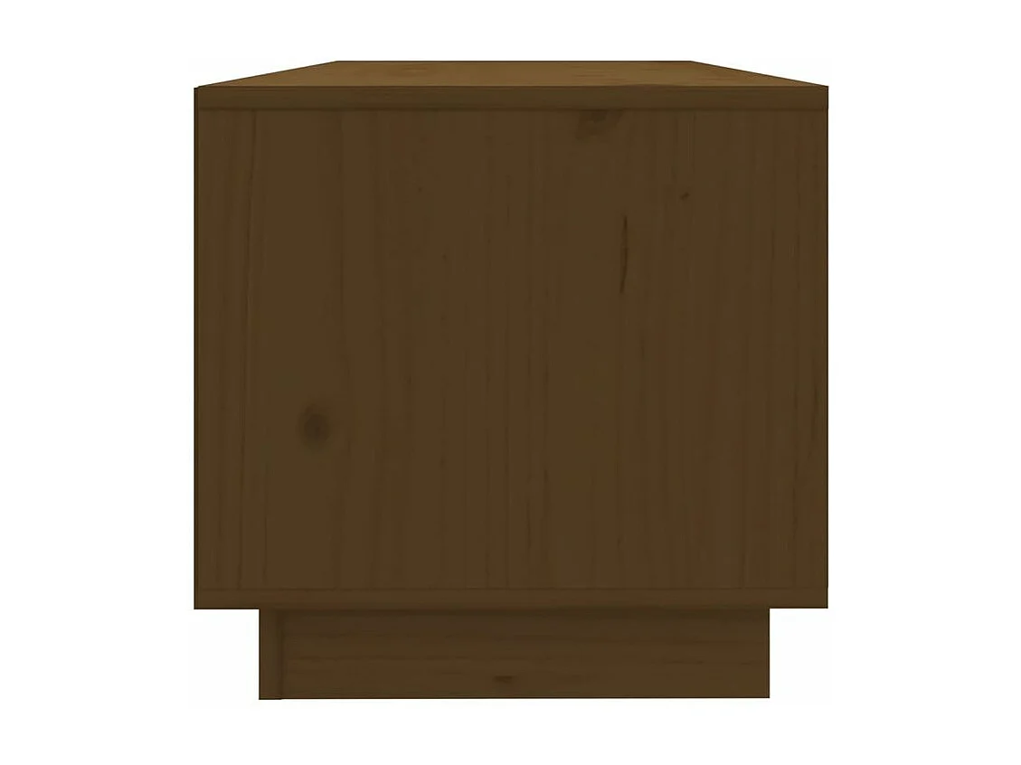 Meuble TV Marron miel 90x35x35 Bois de pin massif