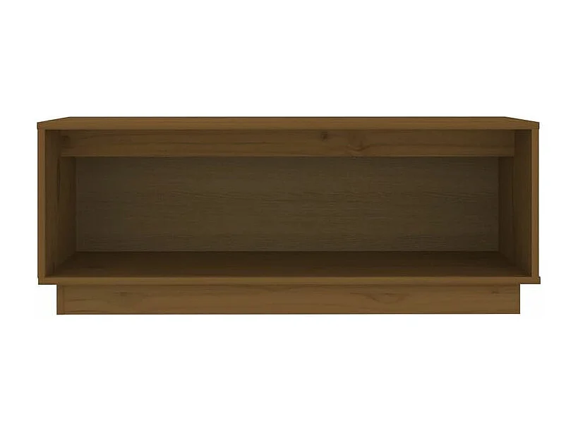Meuble TV Marron miel 90x35x35 Bois de pin massif