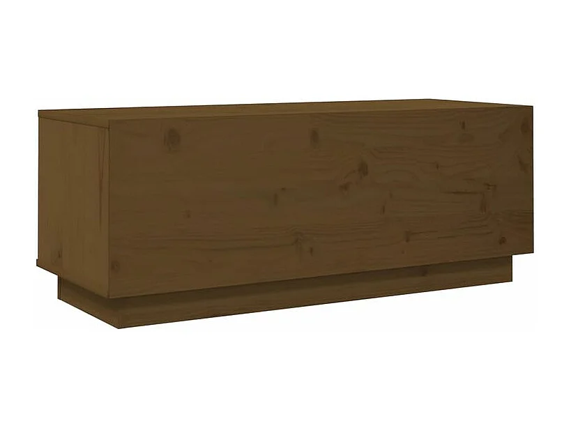 Meuble TV Marron miel 90x35x35 Bois de pin massif