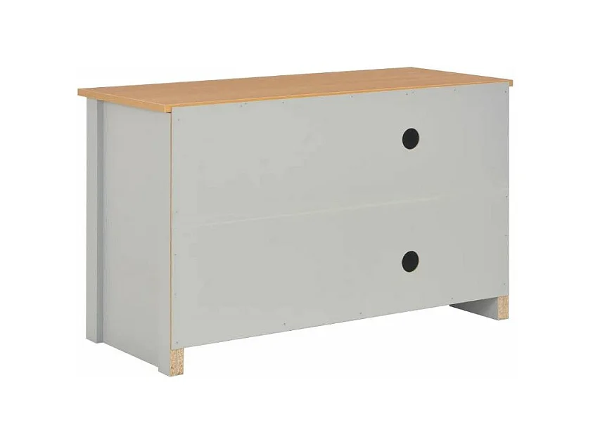 Meuble TV 1 porte bois gris Patt