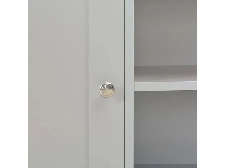 Meuble TV 1 porte bois gris Patt