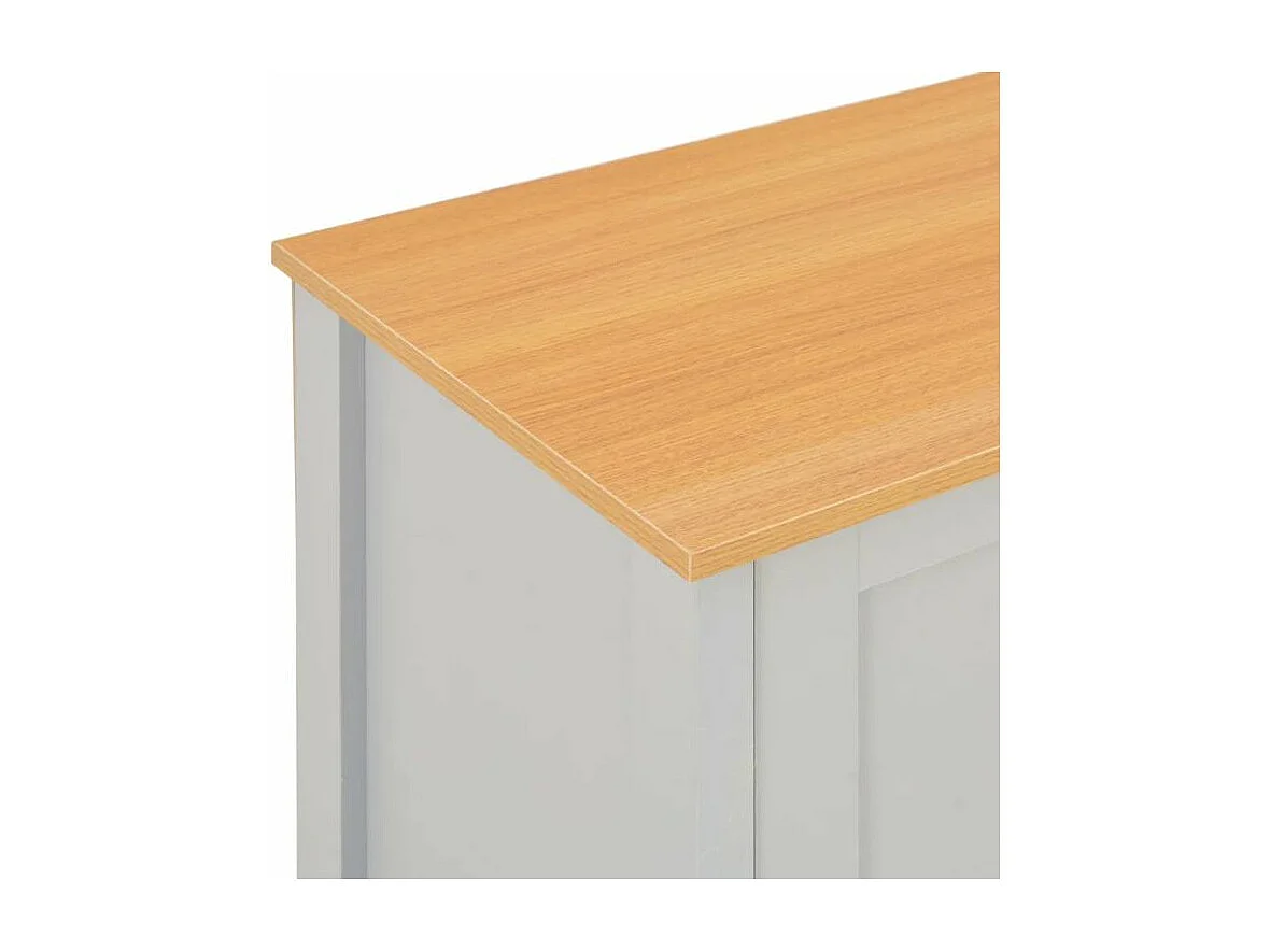 Meuble TV 1 porte bois gris Patt