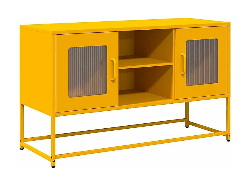 Meuble TV jaune moutarde 100,5x39x60,5 acier