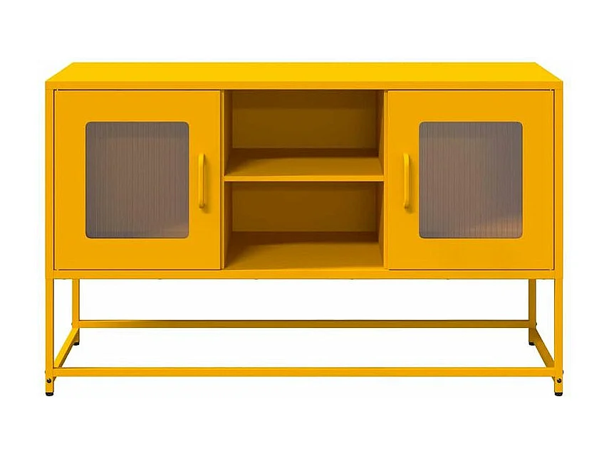 Meuble TV jaune moutarde 100,5x39x60,5 acier