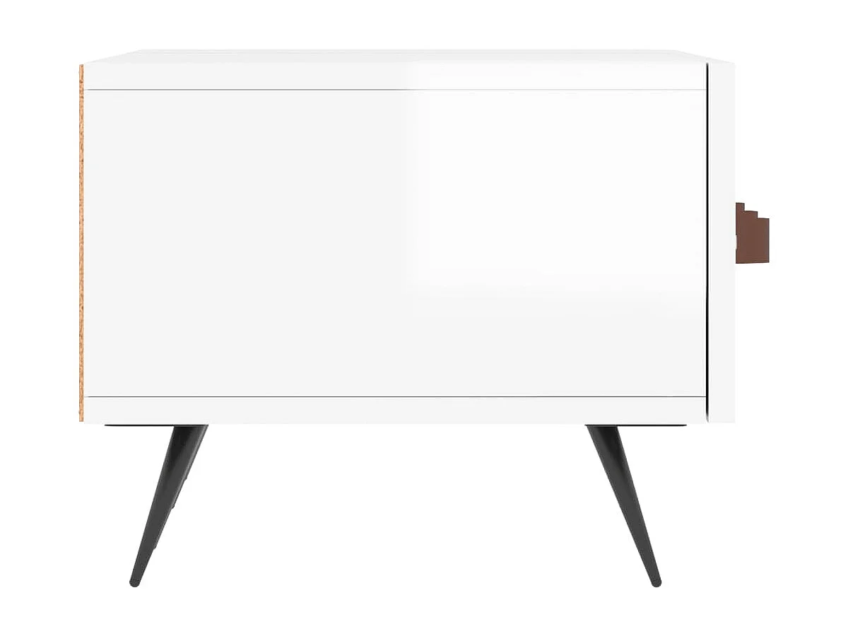Meuble TV blanc brillant 150x36x30 bois d'ingénierie