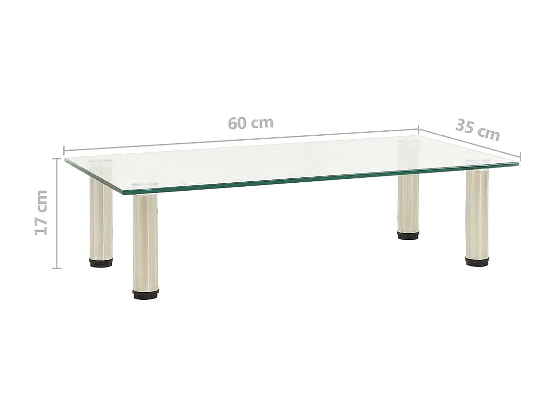 Meuble TV Transparent 60x35x17 Verre trempé