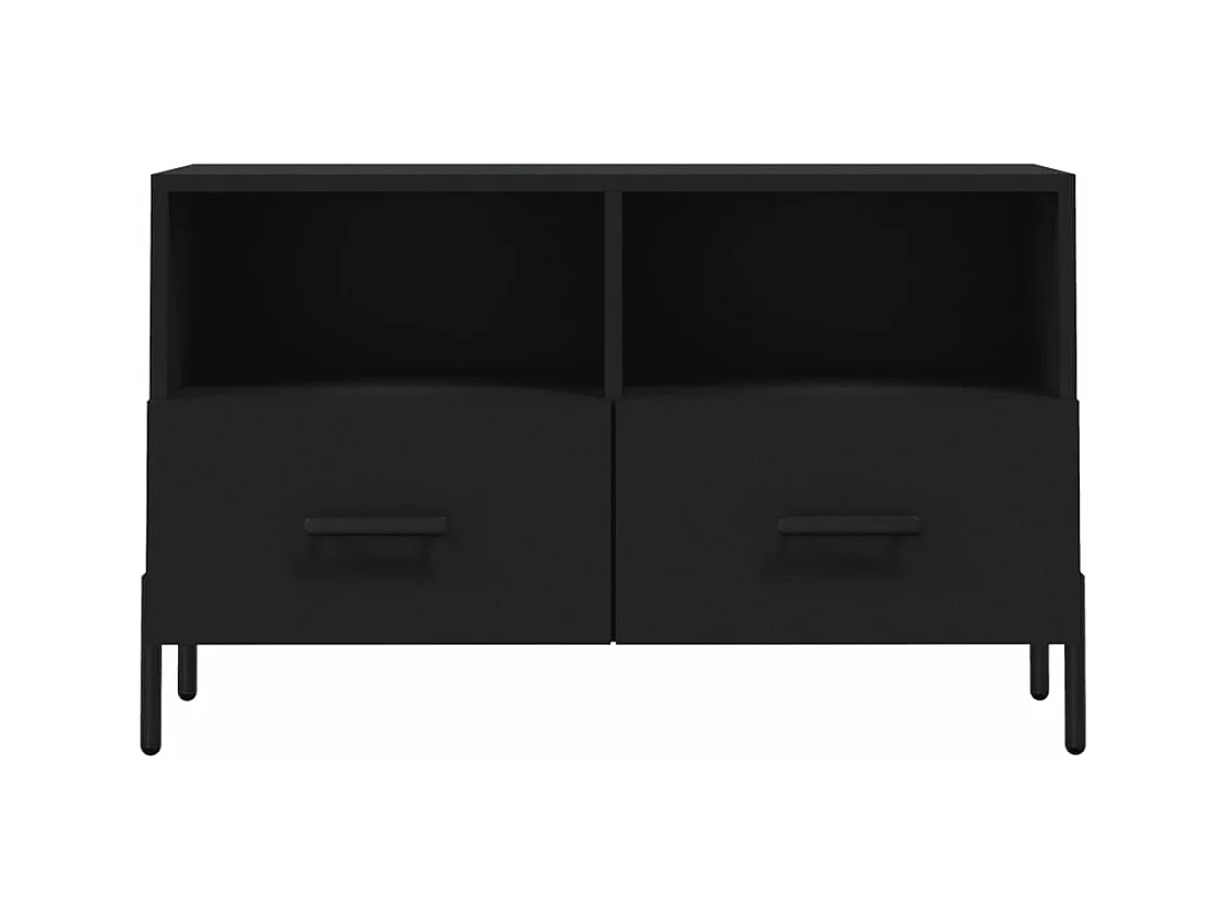 Meuble TV Noir 80x36x50 Bois d'ingénierie