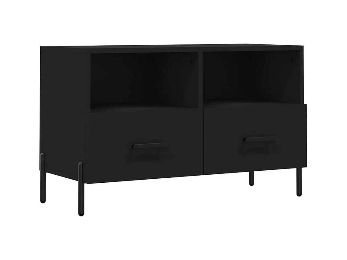 Meuble TV Noir 80x36x50 Bois d'ingénierie