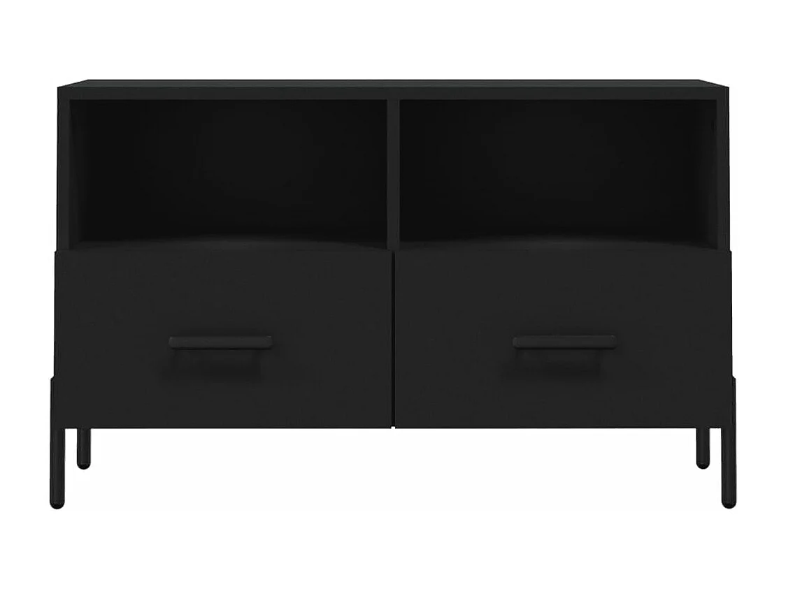 Meuble TV Noir 80x36x50 Bois d'ingénierie