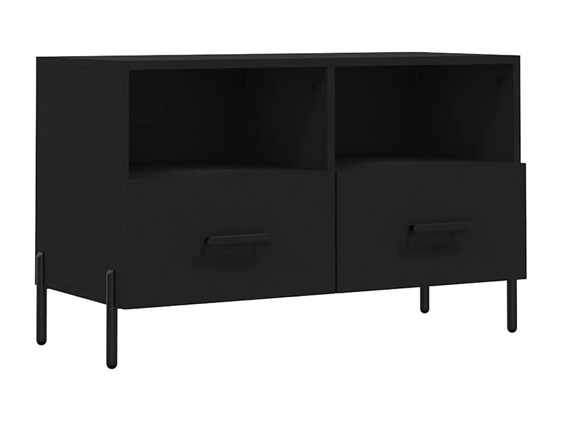 Meuble TV Noir 80x36x50 Bois d'ingénierie