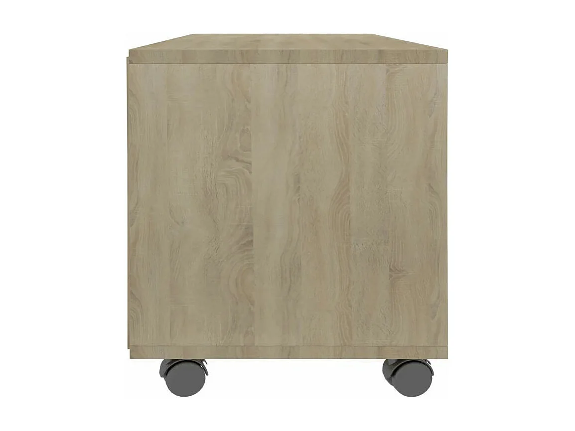 Meuble TV sur roulettes chêne sonoma JK