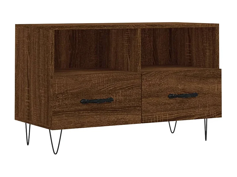 Meuble TV Chêne marron 80x36x50 Bois d'ingénierie