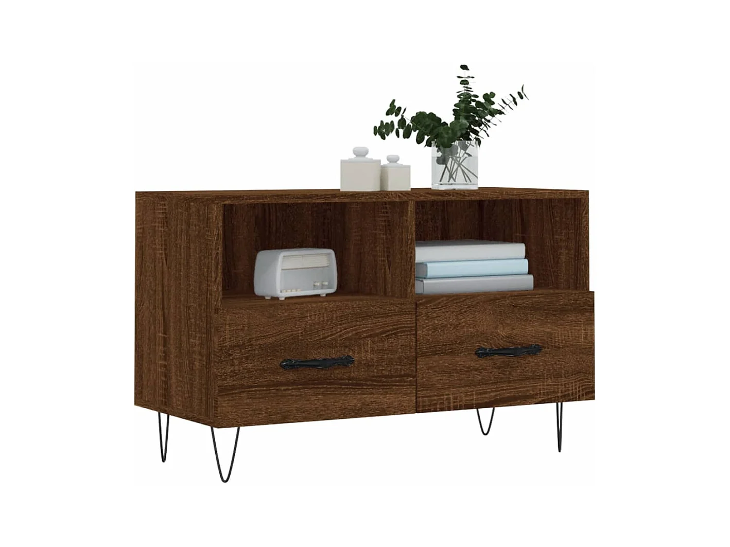 Meuble TV Chêne marron 80x36x50 Bois d'ingénierie