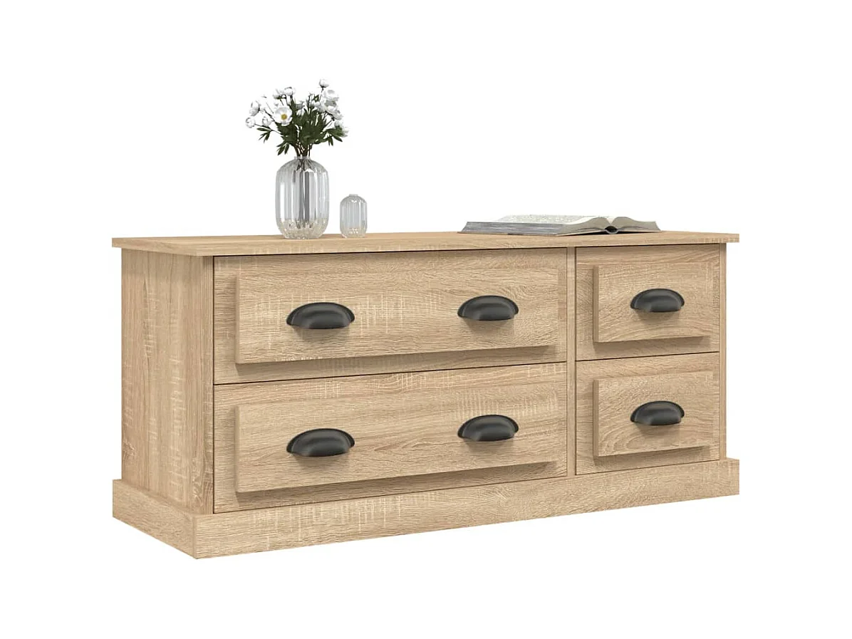 Meuble TV chêne sonoma 100x35,5x45 bois d'ingénierie