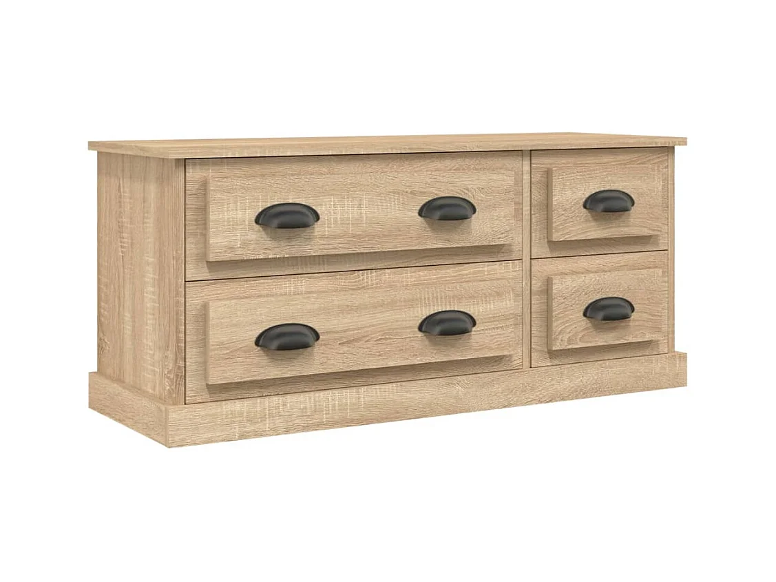 Meuble TV chêne sonoma 100x35,5x45 bois d'ingénierie