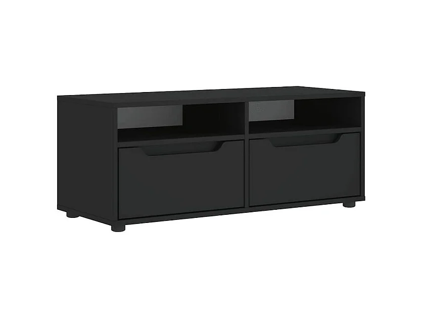 Meuble TV VISNES noir 100x40x38 bois d'ingénierie