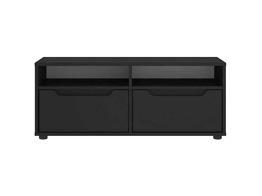 Meuble TV VISNES noir 100x40x38 bois d'ingénierie