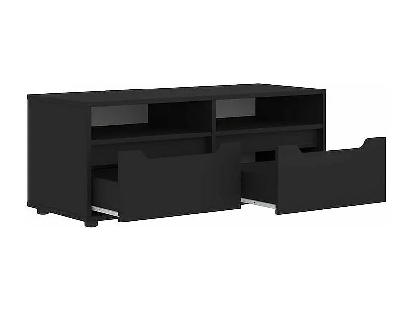 Meuble TV VISNES noir 100x40x38 bois d'ingénierie