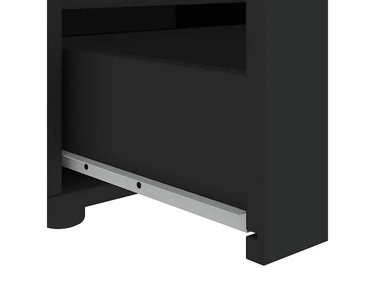 Meuble TV VISNES noir 100x40x38 bois d'ingénierie