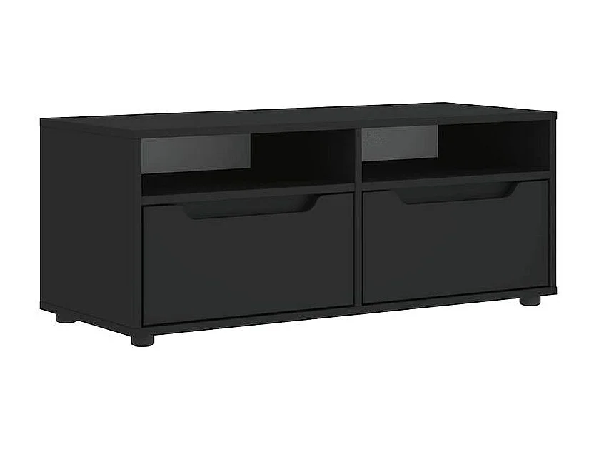 Meuble TV VISNES noir 100x40x38 bois d'ingénierie