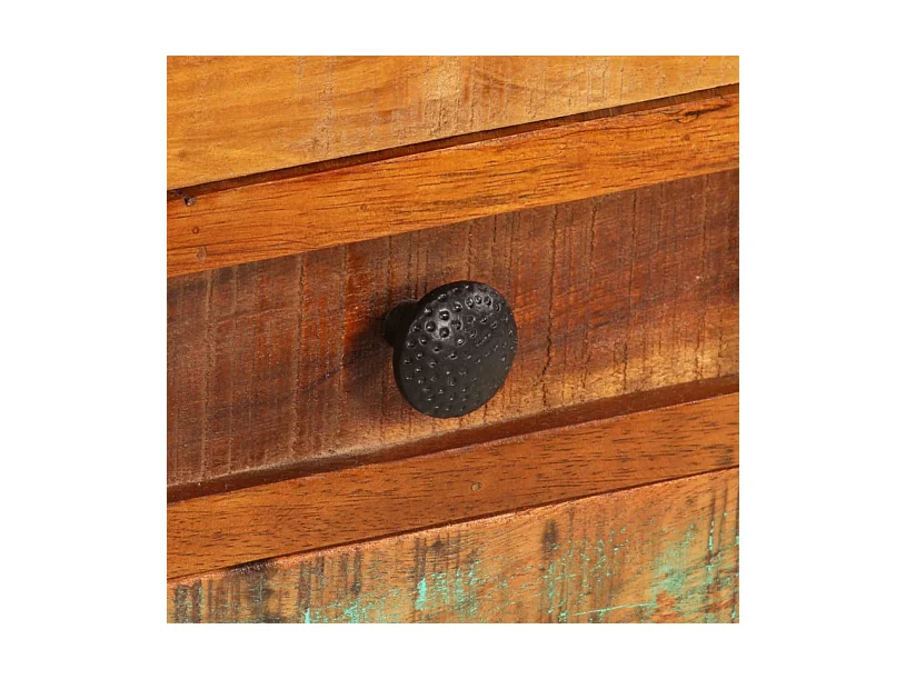 Meuble TV 2 tiroirs bois massif recyclé Moust