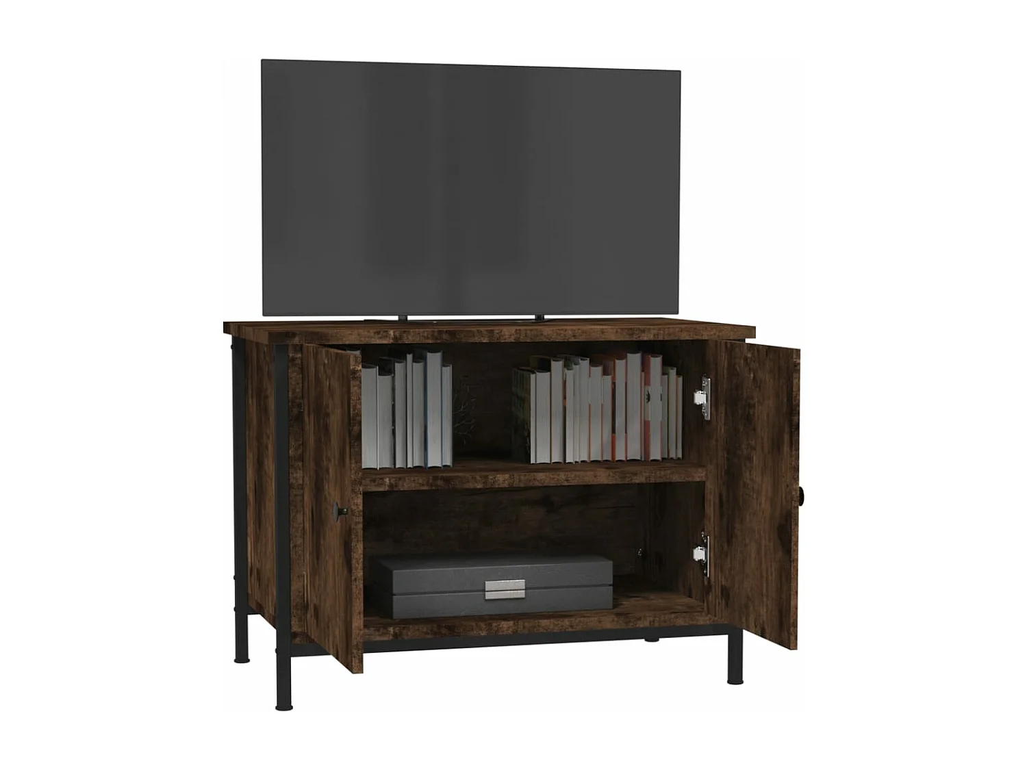 Meuble TV avec portes chêne sonoma 60x35x45 bois d'ingénierie