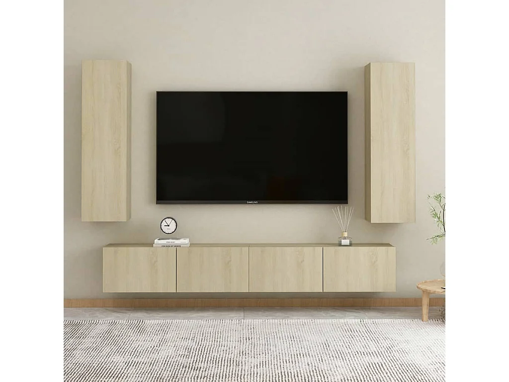 Meuble TV Chêne sonoma 30,5x30x110