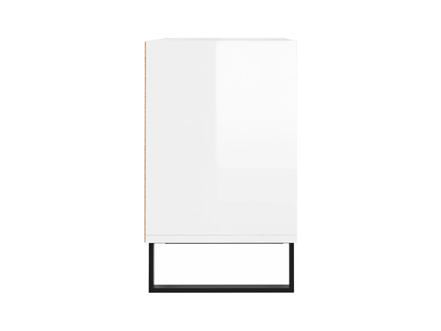 Meuble TV blanc brillant 103,5x30x50 bois d'ingénierie