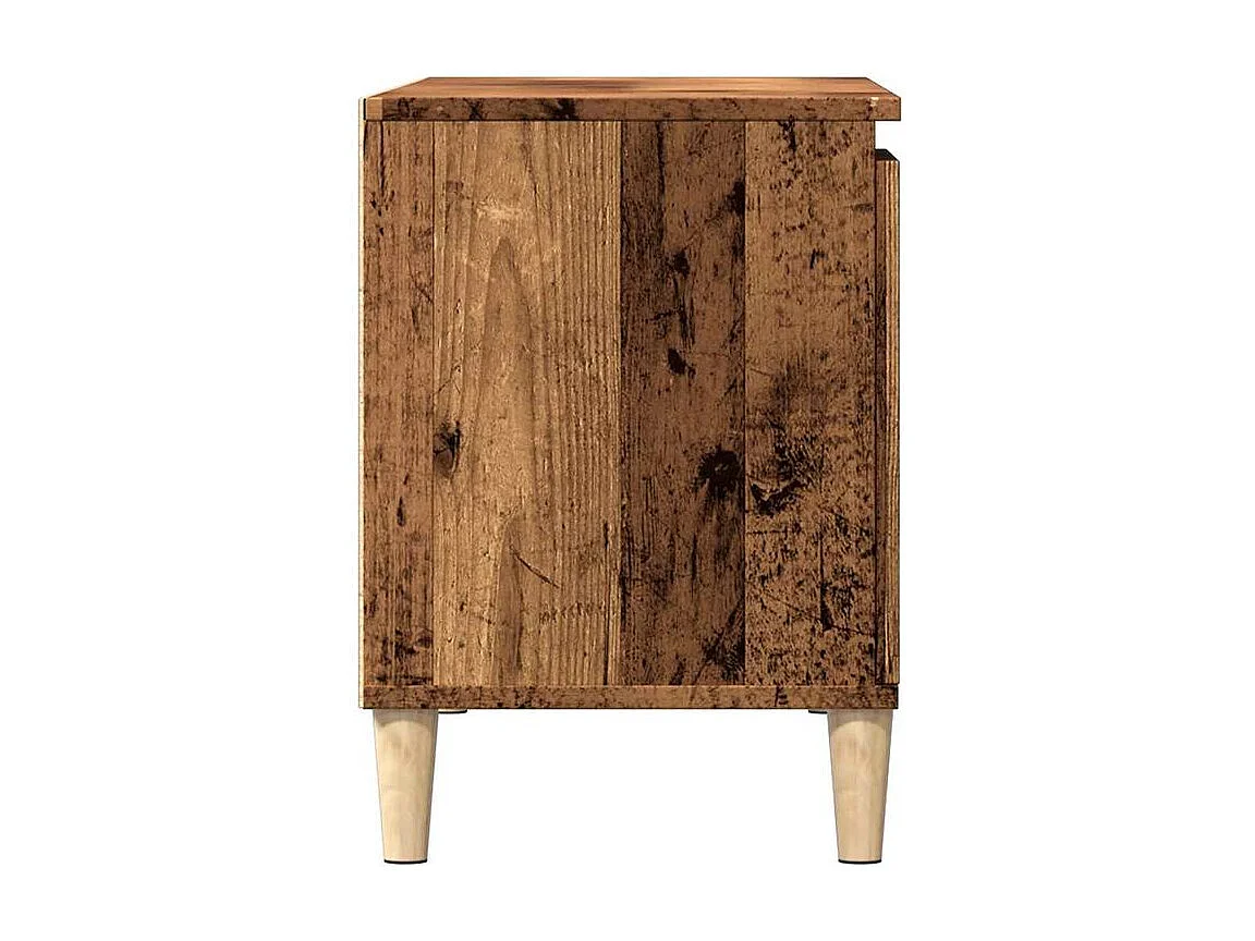 Meuble TV vieux bois 102x35x50 bois d'ingénierie