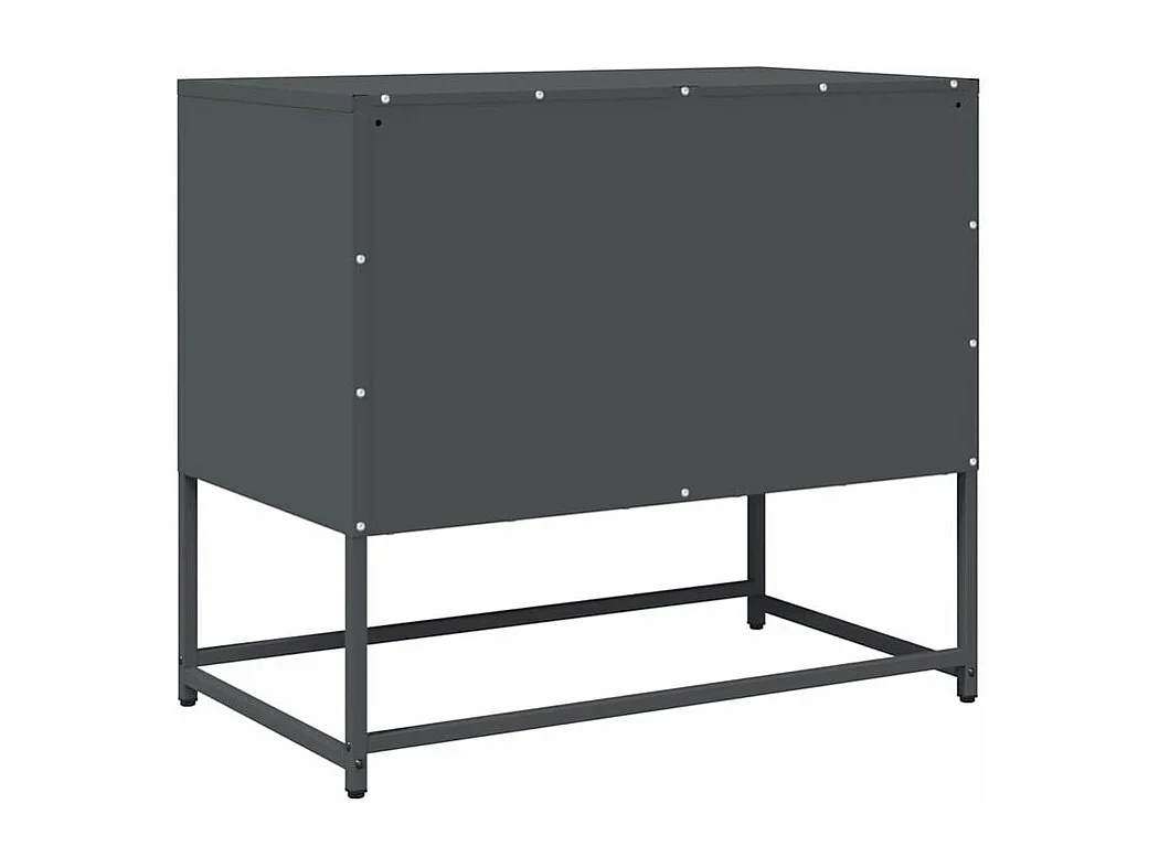 Meuble TV anthracite 68x39x60,5 acier laminé à froid
