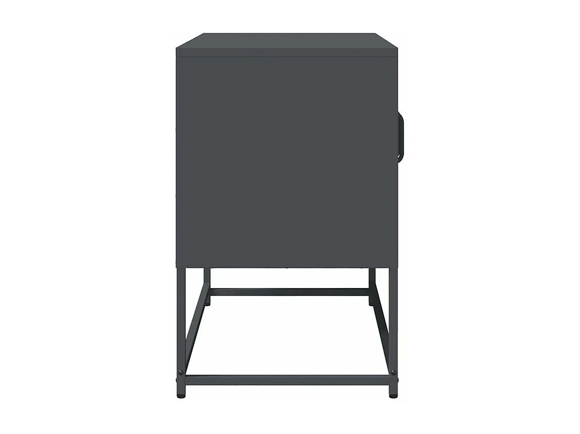 Meuble TV anthracite 68x39x60,5 acier laminé à froid