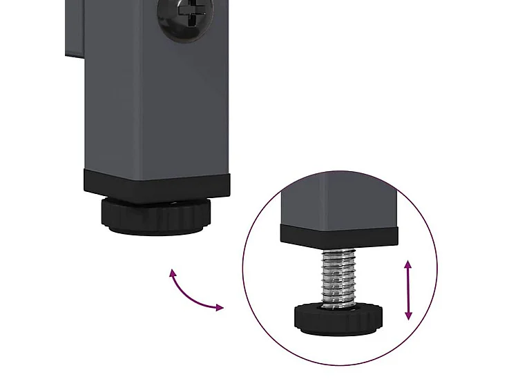 Meuble TV anthracite 68x39x60,5 acier laminé à froid