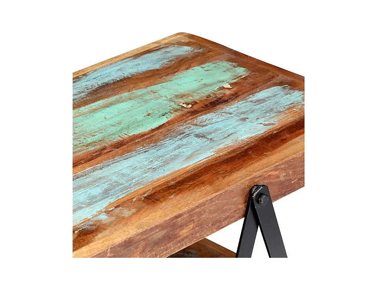 Meuble TV bois massif recyclé et métal noir Boust