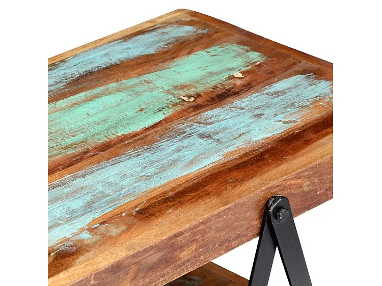 Meuble TV bois massif recyclé et métal noir Boust