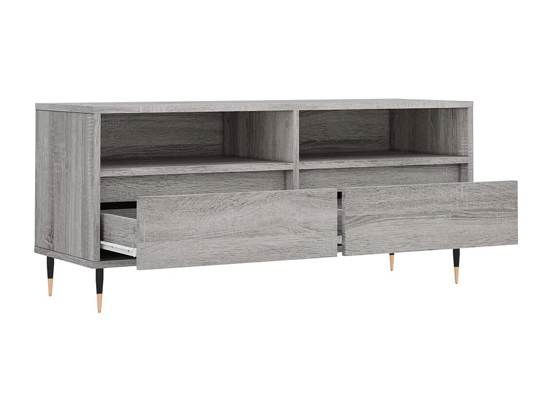 Meuble TV sonoma gris 100x34,5x44,5 bois d'ingénierie