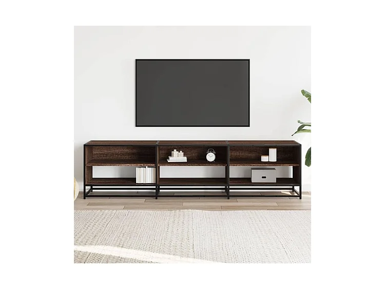 Meuble TV chêne marron 180x40x46 bois d'ingénierie