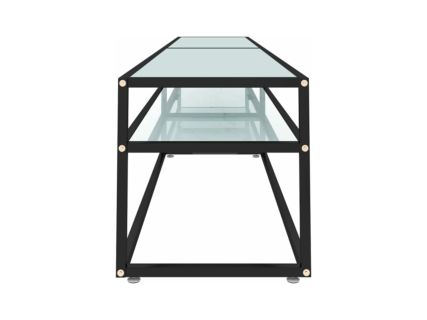 Meuble TV Marbre blanc 220x40x40,5 Verre trempé