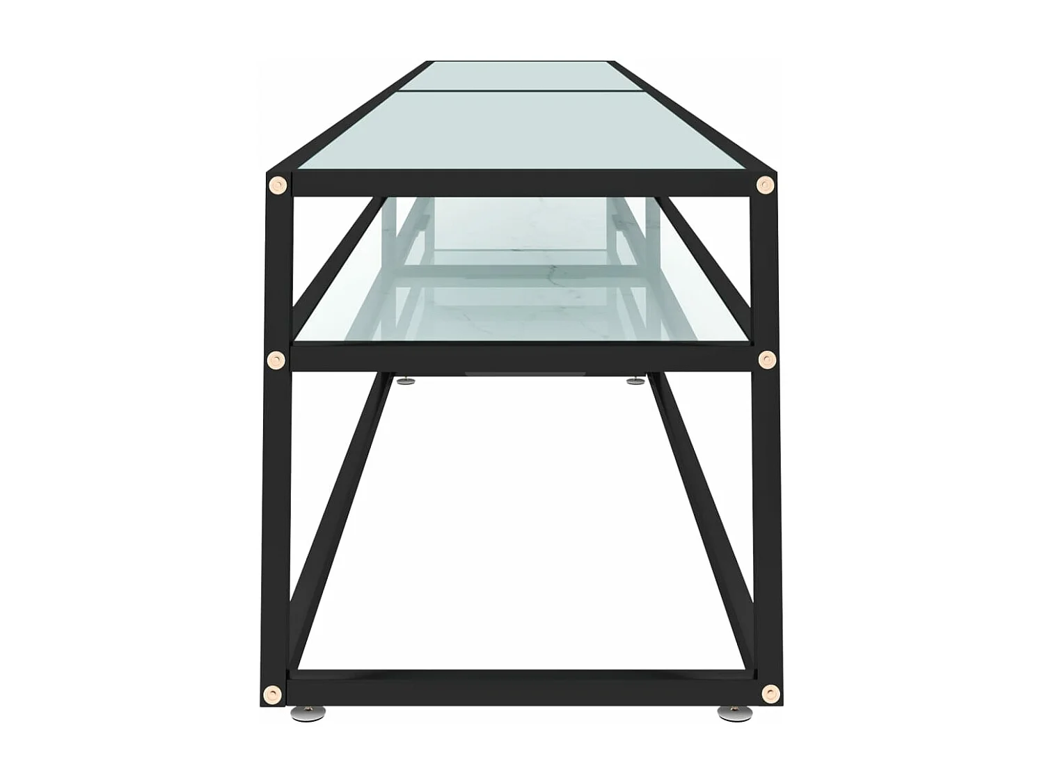 Meuble TV Marbre blanc 220x40x40,5 Verre trempé