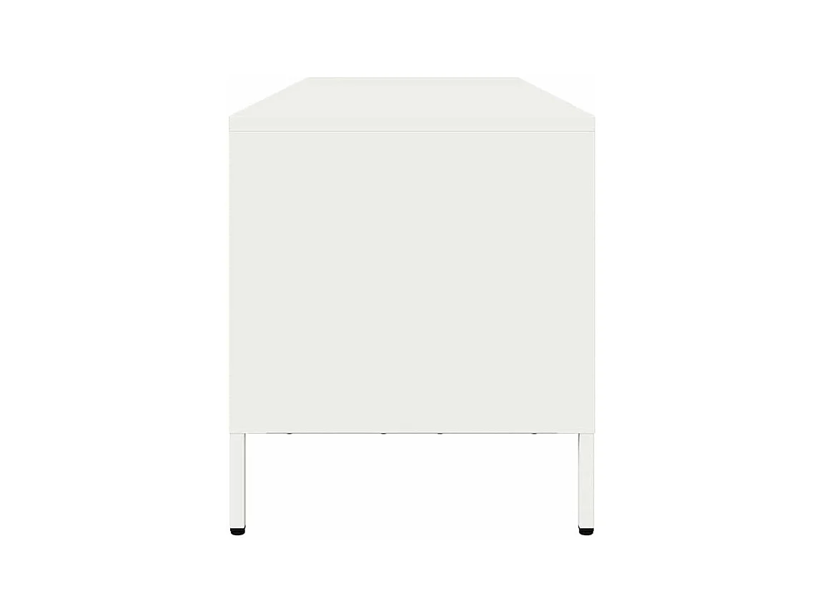 Meuble TV blanc 135x39x43,5 acier laminé à froid