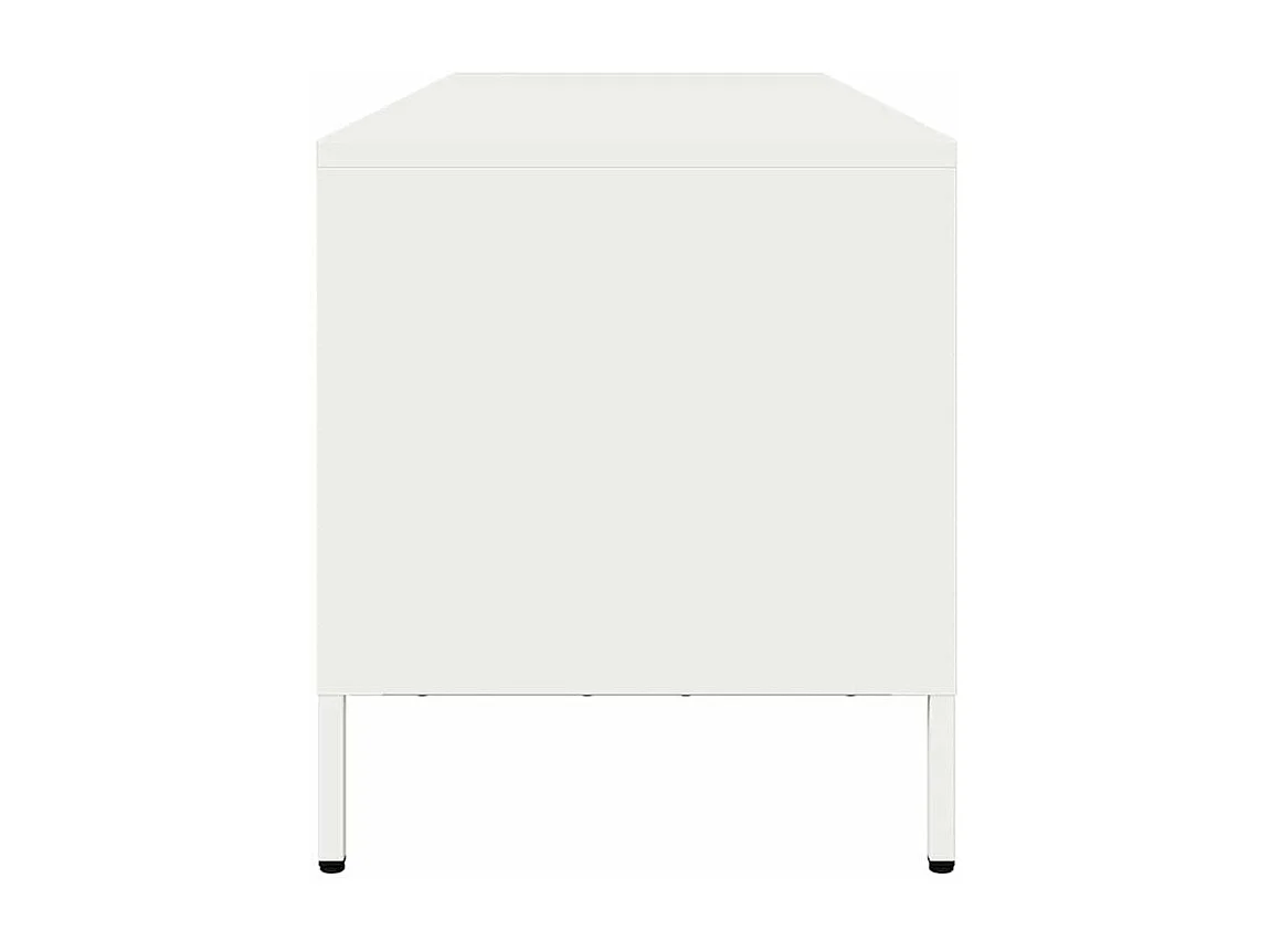 Meuble TV blanc 135x39x43,5 acier laminé à froid