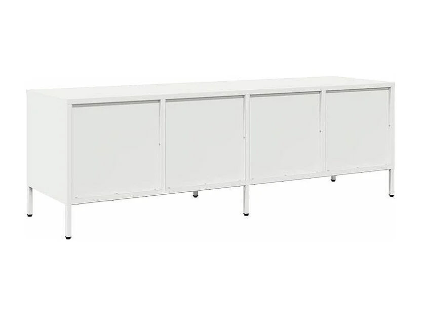 Meuble TV blanc 135x39x43,5 acier laminé à froid
