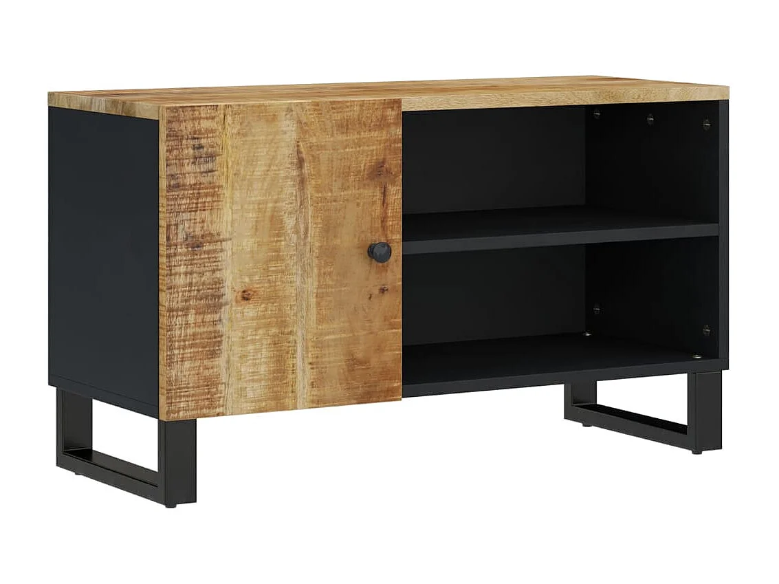Meuble TV 80x33x46 bois de manguier et d'ingénierie